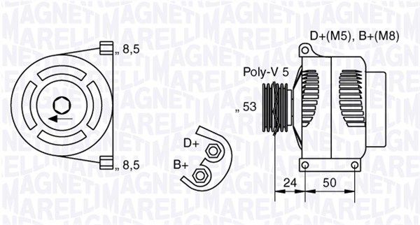 MAGNETI MARELLI Laturi 063377013010